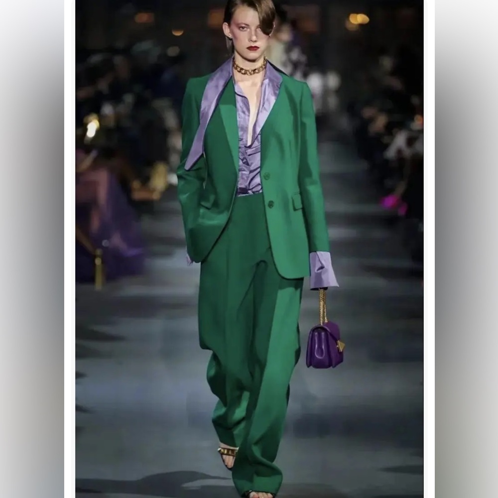 ZARA FITTED TAILORED APPLE GREEN BLAZER